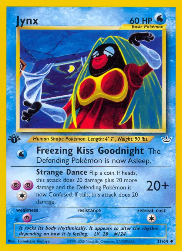 Jynx Pokemon card from Neo Revelation 1st Edition