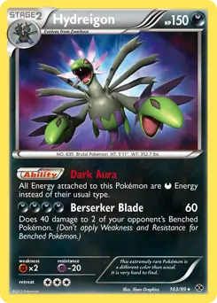 Hydreigon Secret Pokemon card from Next Destinies