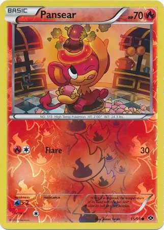 Pansear Reverse Holo Pokemon card from Next Destinies