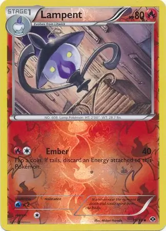 Lampent Reverse Holo Pokemon card from Next Destinies