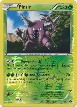 Pinsir Reverse Holo Pokemon card from Next Destinies