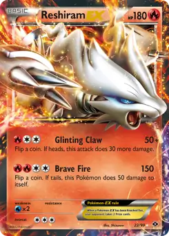 Reshiram EX Pokemon card from Next Destinies