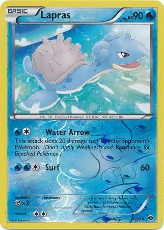 Lapras Reverse Holo Pokemon card from Next Destinies