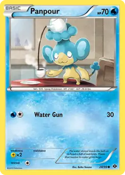 Panpour Pokemon card from Next Destinies