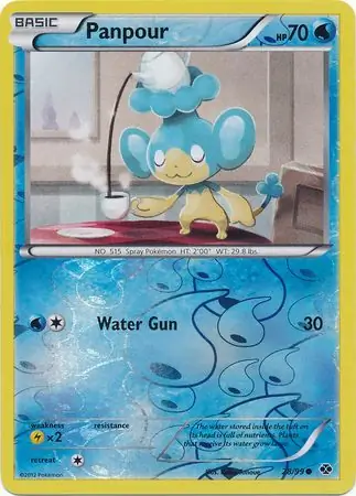 Panpour Reverse Holo Pokemon card from Next Destinies