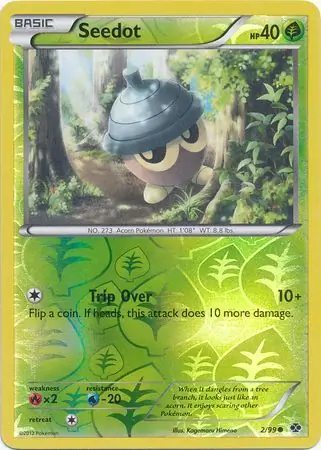 Seedot Reverse Holo Pokemon card from Next Destinies
