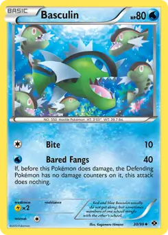 Basculin Pokemon card from Next Destinies