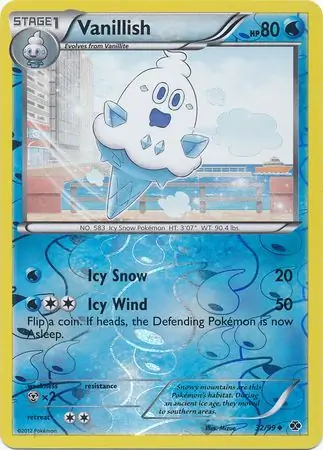 Vanillish Reverse Holo Pokemon card from Next Destinies