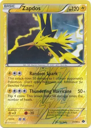 Zapdos Reverse Holo Pokemon card from Next Destinies