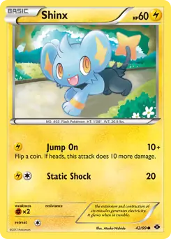 Shinx Pokemon card from Next Destinies