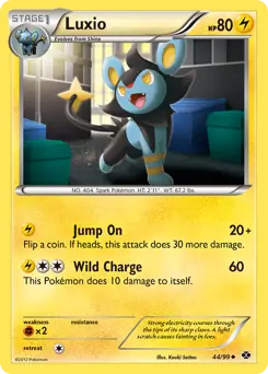 Luxio Pokemon card from Next Destinies