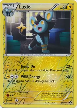 Luxio Reverse Holo Pokemon card from Next Destinies