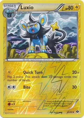 Luxio Reverse Holo Pokemon card from Next Destinies