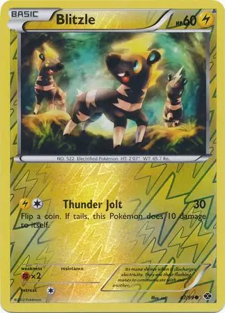 Blitzle Reverse Holo Pokemon card from Next Destinies
