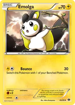 Emolga Pokemon card from Next Destinies