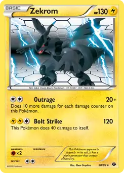 Zekrom Pokemon card from Next Destinies