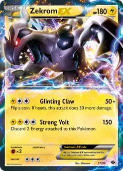 Zekrom EX Pokemon card from Next Destinies