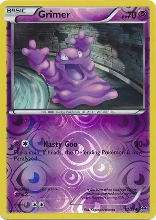 Grimer Reverse Holo Pokemon card from Next Destinies