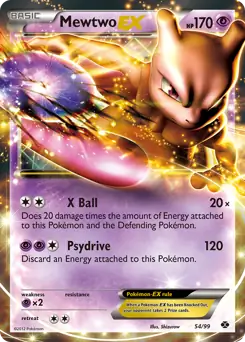 Mewtwo EX Pokemon card from Next Destinies