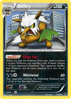 Shiftry Pokemon card from Next Destinies