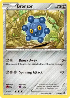 Bronzor Pokemon card from Next Destinies