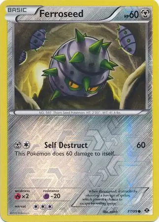 Ferroseed Reverse Holo Pokemon card from Next Destinies