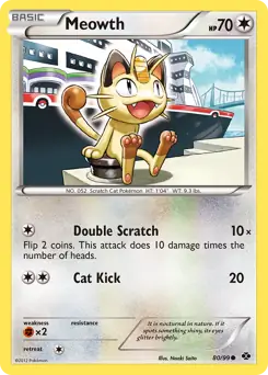 Meowth Pokemon card from Next Destinies