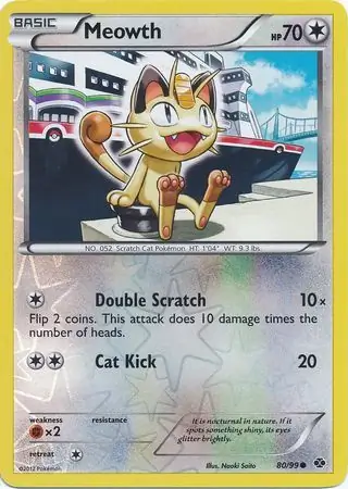 Meowth Reverse Holo Pokemon card from Next Destinies