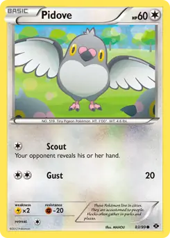 Pidove Pokemon card from Next Destinies