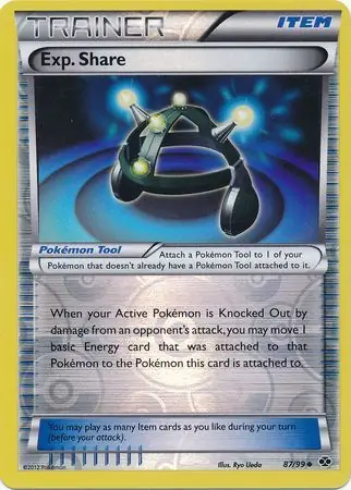 Exp. Share Reverse Holo Pokemon card from Next Destinies