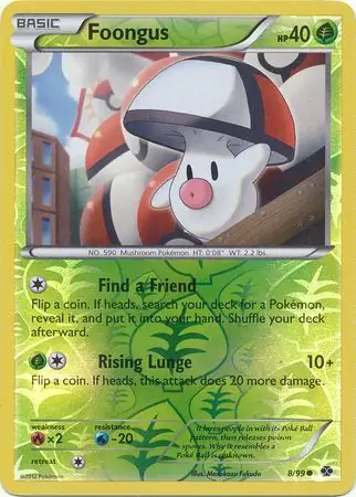 Foongus Reverse Holo Pokemon card from Next Destinies