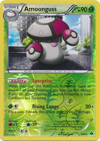 Amoonguss Reverse Holo Pokemon card from Next Destinies