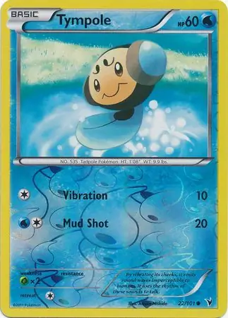 Tympole Reverse Holo Pokemon card from Noble Victories