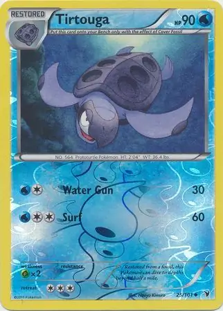 Tirtouga Reverse Holo Pokemon card from Noble Victories
