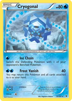 Cryogonal Pokemon card from Noble Victories