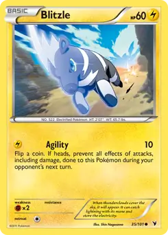 Blitzle Pokemon card from Noble Victories