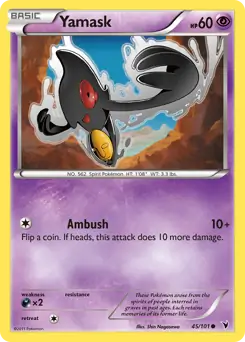 Yamask Pokemon card from Noble Victories