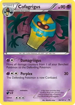 Cofagrigus Pokemon card from Noble Victories