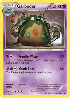 Garbodor Pokemon card from Noble Victories