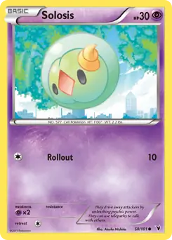 Solosis Pokemon card from Noble Victories