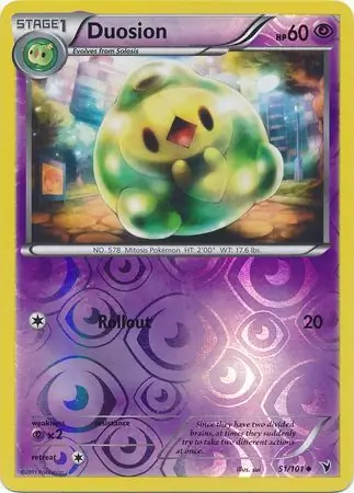 Duosion Reverse Holo Pokemon card from Noble Victories