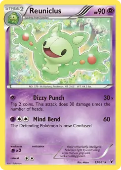 Reuniclus Pokemon card from Noble Victories