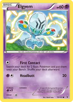 Elgyem Pokemon card from Noble Victories