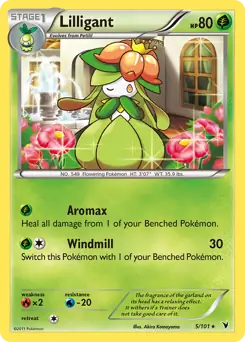 Lilligant Pokemon card from Noble Victories