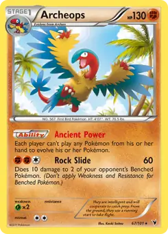 Archeops Pokemon card from Noble Victories