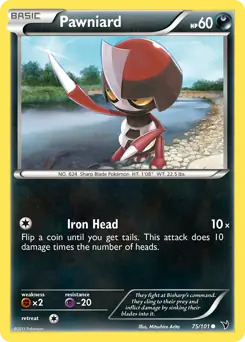 Pawniard Pokemon card from Noble Victories