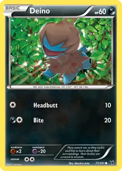 Deino Pokemon card from Noble Victories