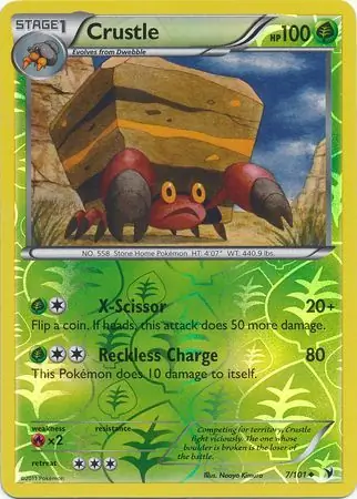 Crustle Reverse Holo Pokemon card from Noble Victories