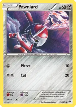 Pawniard Pokemon card from Noble Victories