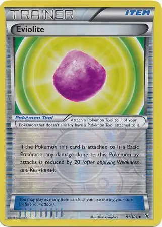 Eviolite Reverse Holo Pokemon card from Noble Victories